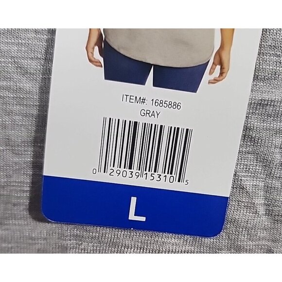 NEW Jessica Simpson Women's Size L Flutter Sleeve Top, Gray - Picture 4 of 6